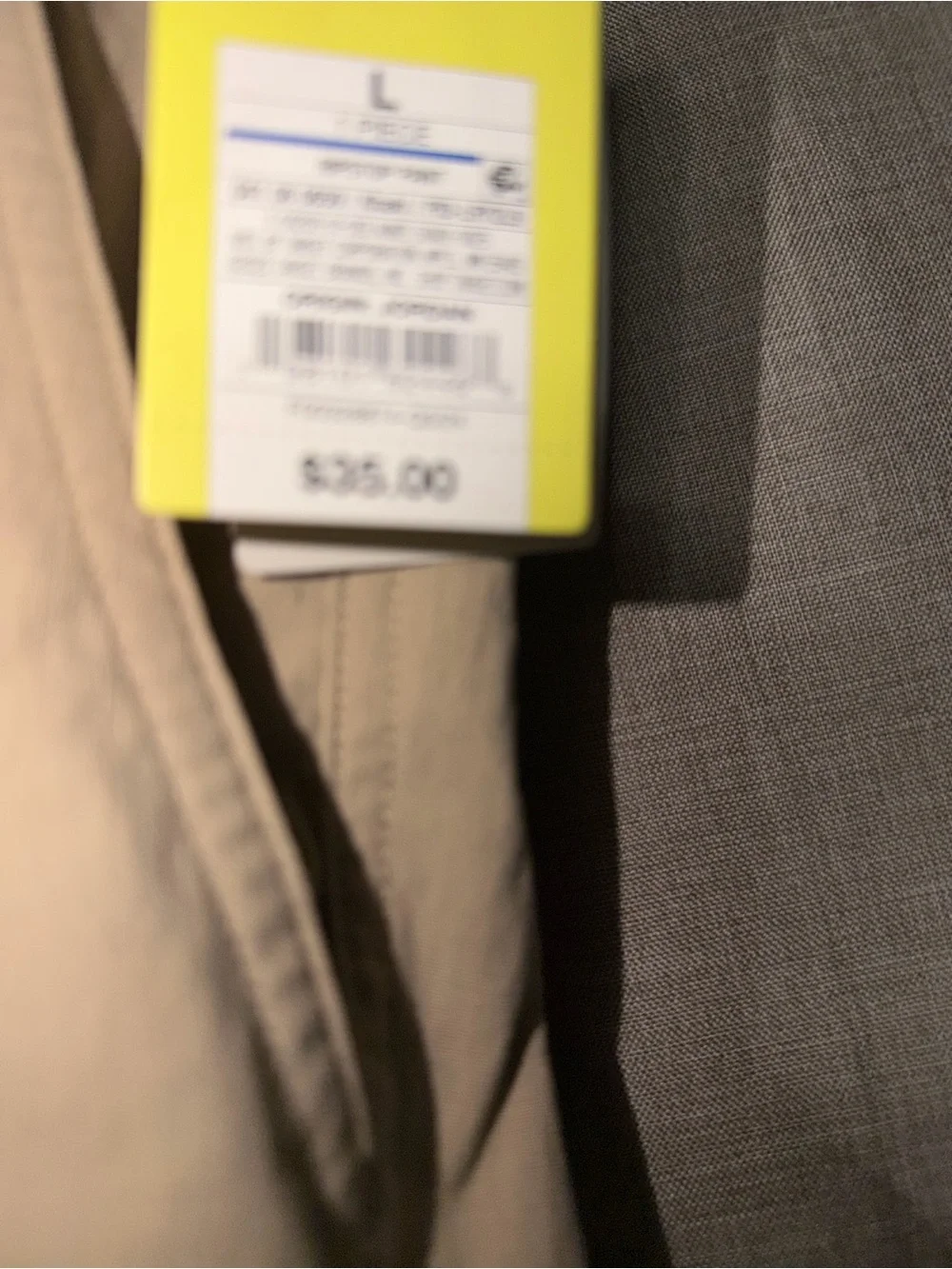 All in Motion Men’s Large Ripstop Jogger Pants Khaki Drawstring Lightweight NWT